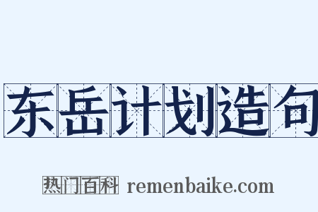 东岳计划造句是什么意思的图片